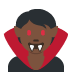 🧛🏿 vampire: dark skin tone display on Twitter